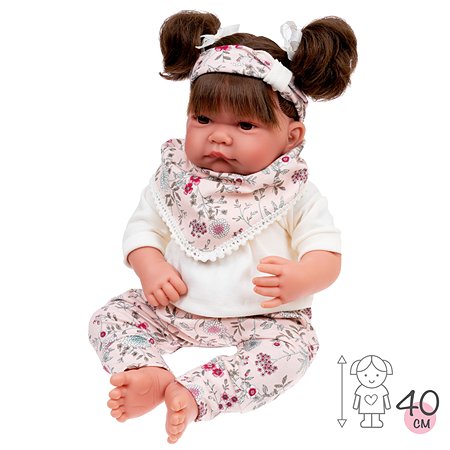 Кукла младенец Antonio Juan Сильвия в розовом 40 см мягконабивная - фото 1