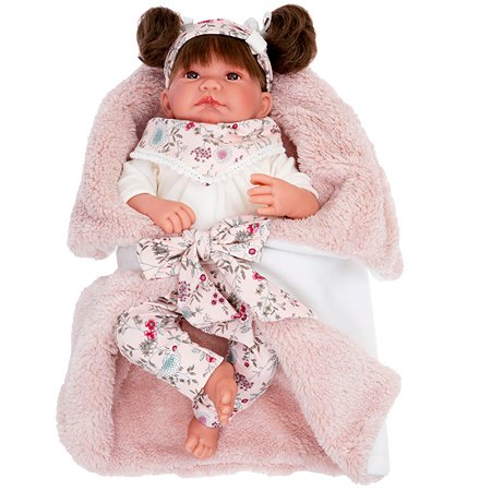 Кукла младенец Antonio Juan Сильвия в розовом 40 см мягконабивная - фото 2
