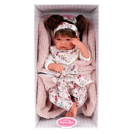 Кукла младенец Antonio Juan Сил ьвия в розовом 40 см мягконабивная - фото 10