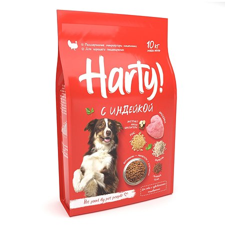 Корм для собак Harty 10кг с индейкой для взрослых всех пород с чувствительным пищеварением полнорационный сухой - фото 2
