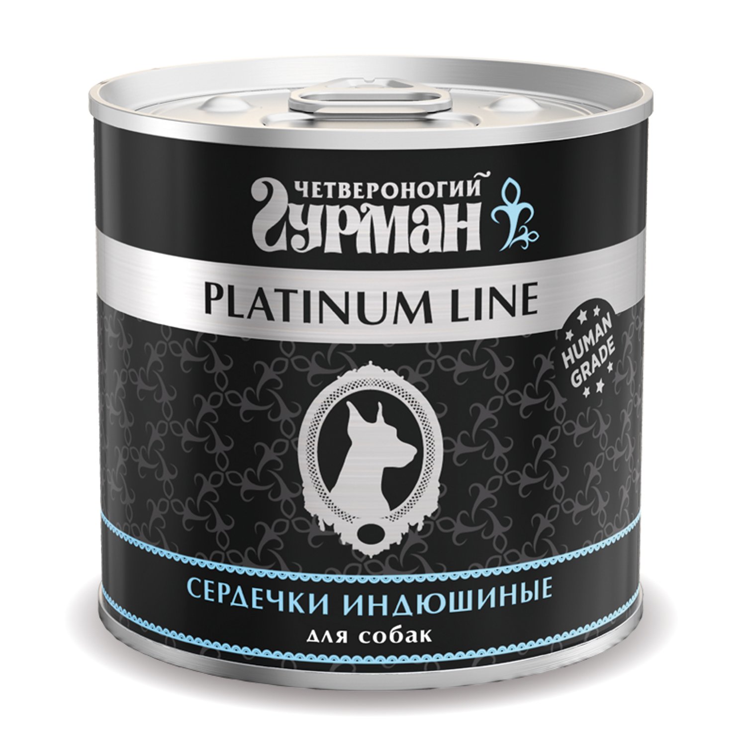 Корм для собак Четвероногий Гурман 240г Platinum сердечки индюшиные в желе - фото 1