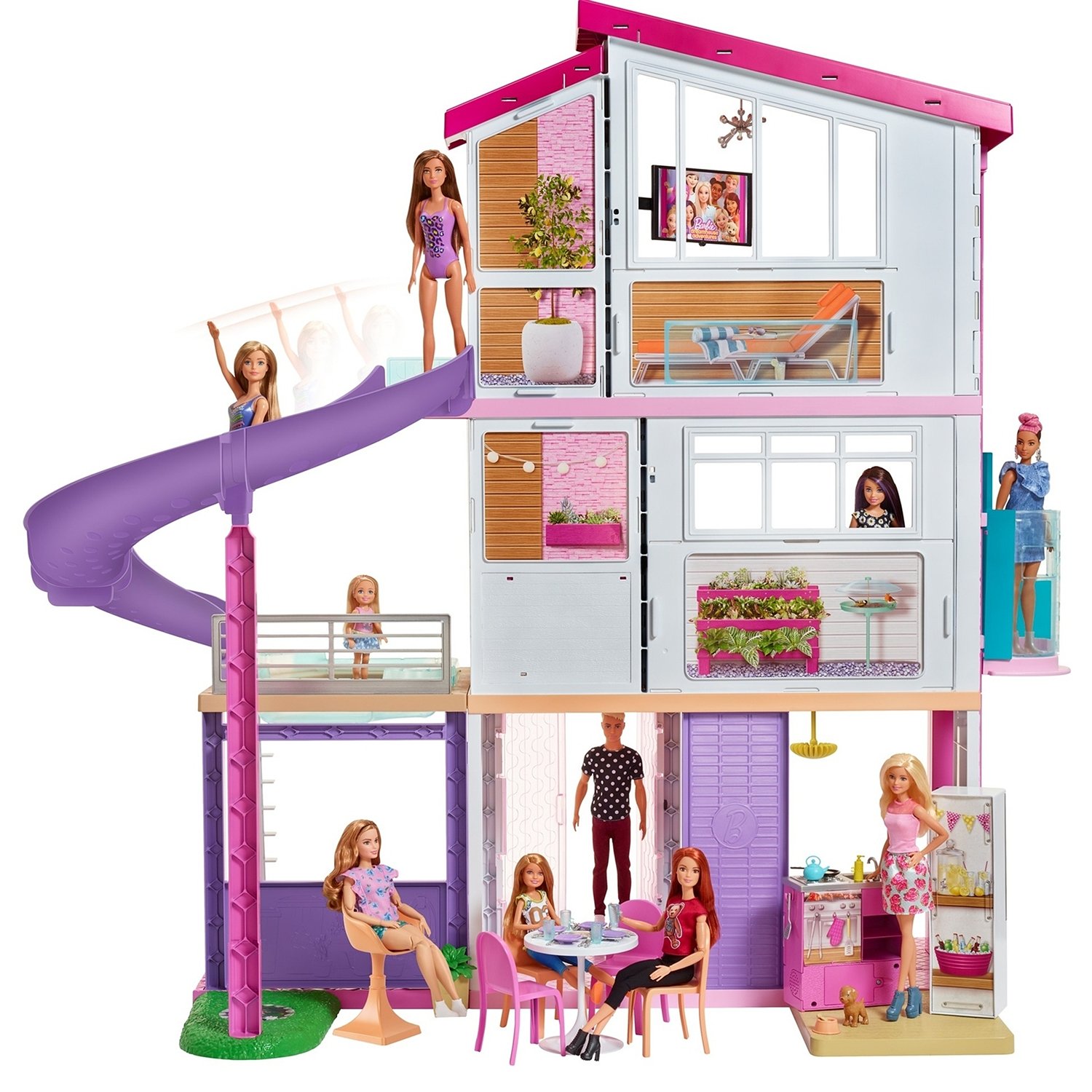 Дом для куклы Barbie Дом мечты FHY73 - фото 14.