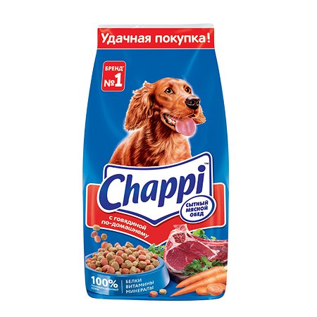 Корм для собак Chappi 15кг с говядиной сухой
