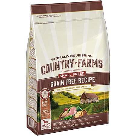 Корм для собак Country Farms Grain Free c индейкой 2.5кг