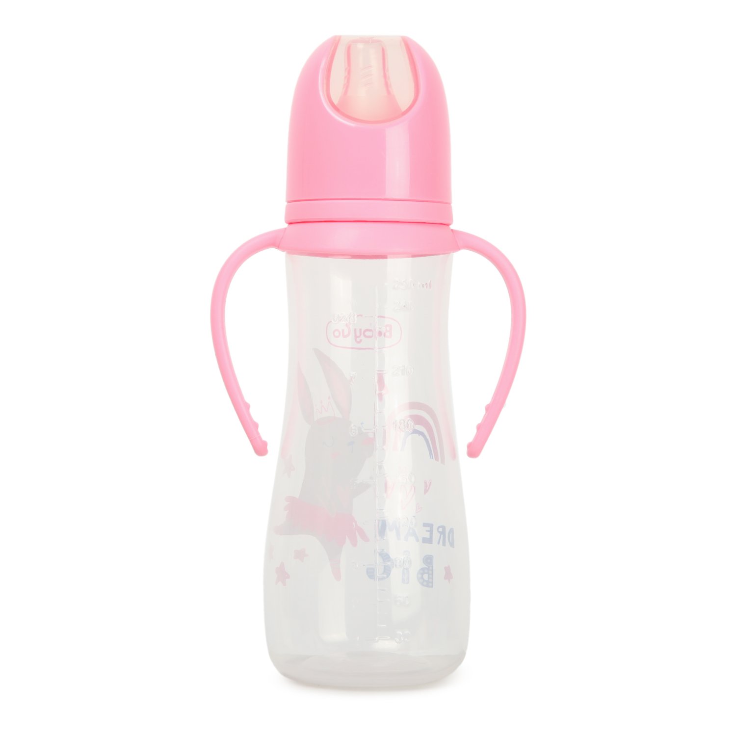 Бутылочка BabyGo с ручками 250мл Pink Z-001B - фото 3