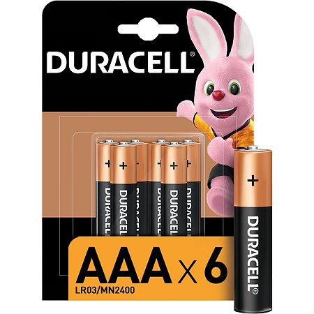 Батарейки Duracell Basic ААA/LR03 6шт - фото 1