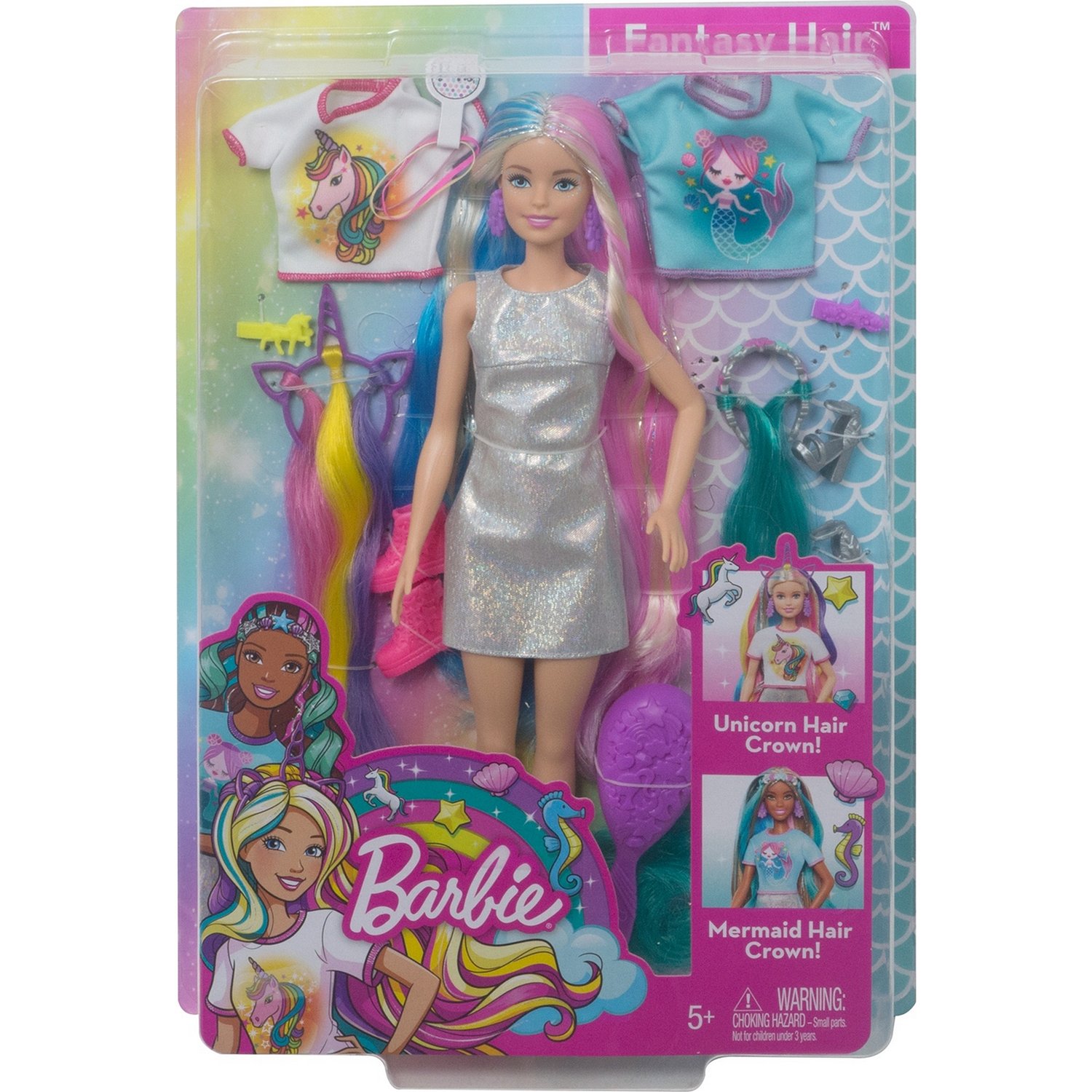 Кукла Barbie Радужные волосы GHN04 - фото 2