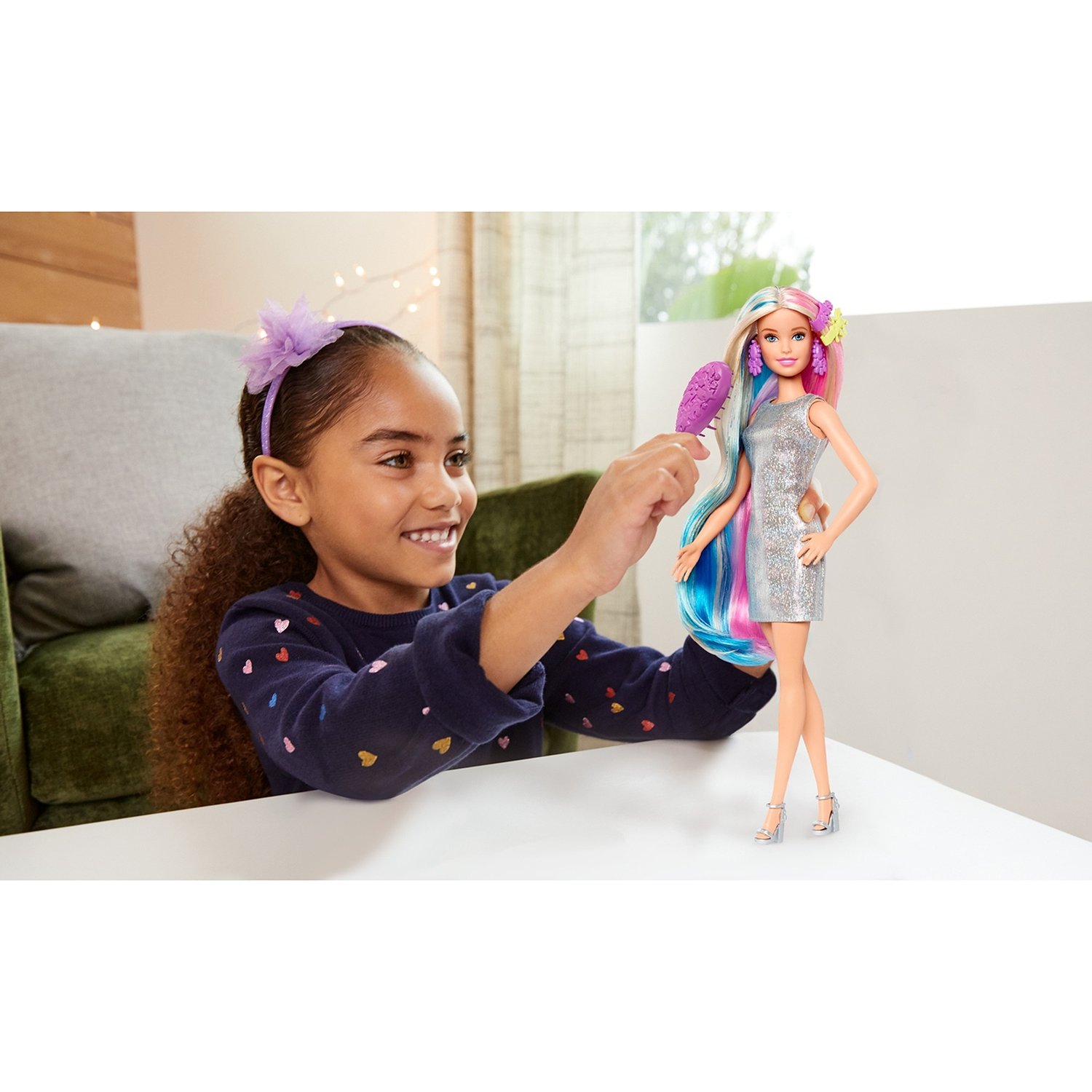 Кукла Barbie Радужные волосы GHN04 - фото 9