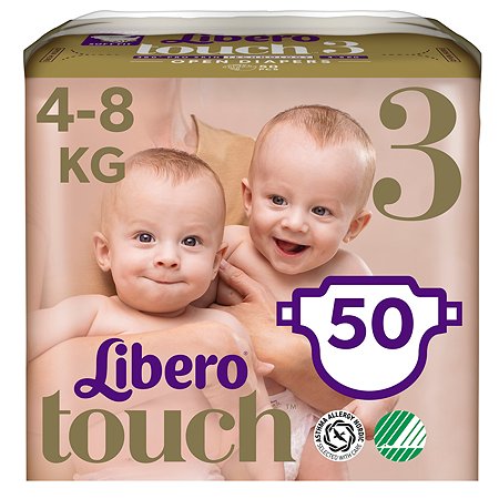 Подгузники Libero Touch 3 4-8кг 50шт