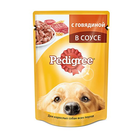 Корм для собак Pedigree с говядиной пауч 100г