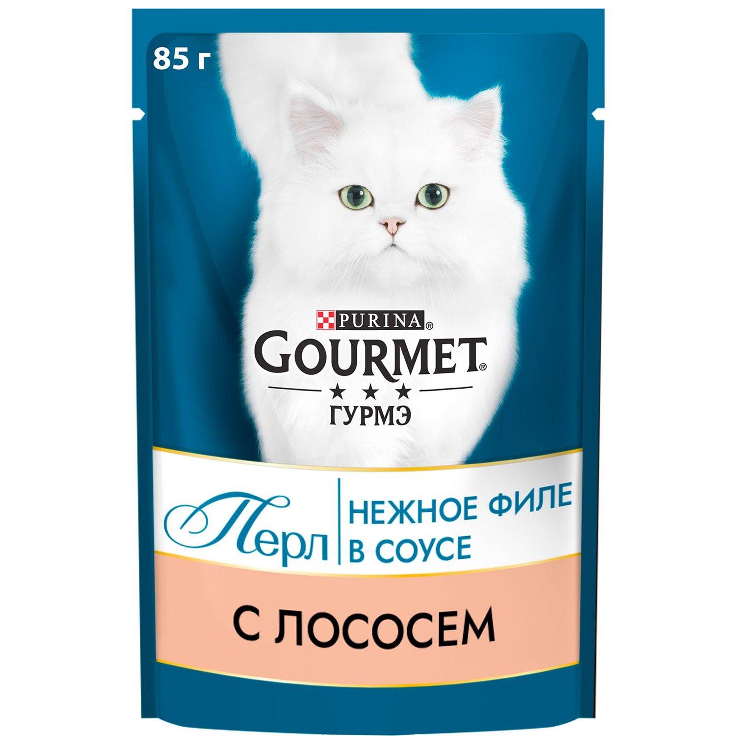 Корм влажный для кошек Gourmet Gold Perle 85г Мини-филе с лососем пауч - фото 3