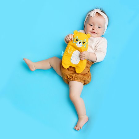 Игрушка мягкая Мякиши льняная с вишнёвыми косточками грелка Майкл Super Star для новорождённого при коликах - фото 4