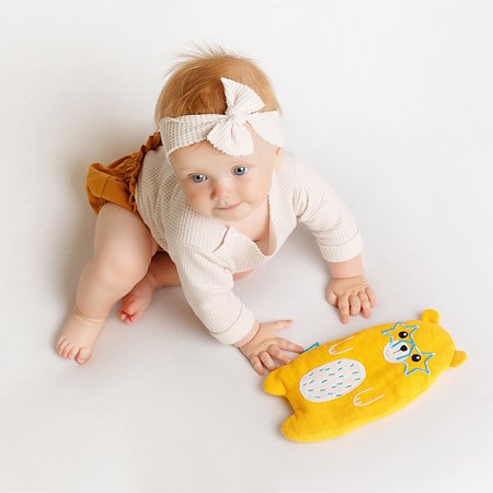 Игрушка мягкая Мякиши льняная с вишнёвыми косточками грелка Майкл Super Star для новорождённого при коликах - фото 6