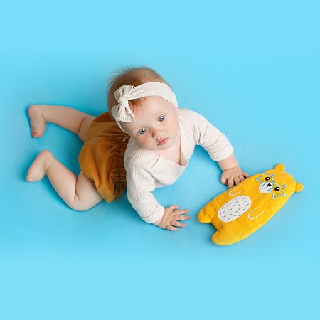 Игрушка мягкая Мякиши льняная с вишнёвыми косточками грелка Майкл Super Star для новорождённого при коликах - фото 7