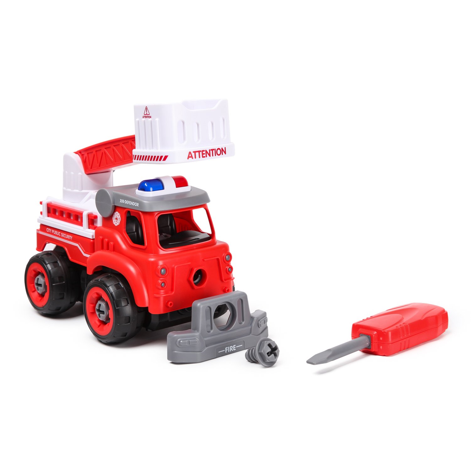 Модель сборная Mobicaro Пожарная машина с шуруповертом-двигателем 7128672 - фото 7