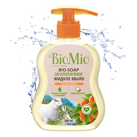 Мыло жидкое BioMio Bio-Soap с маслом абрикоса 300мл - фото 1