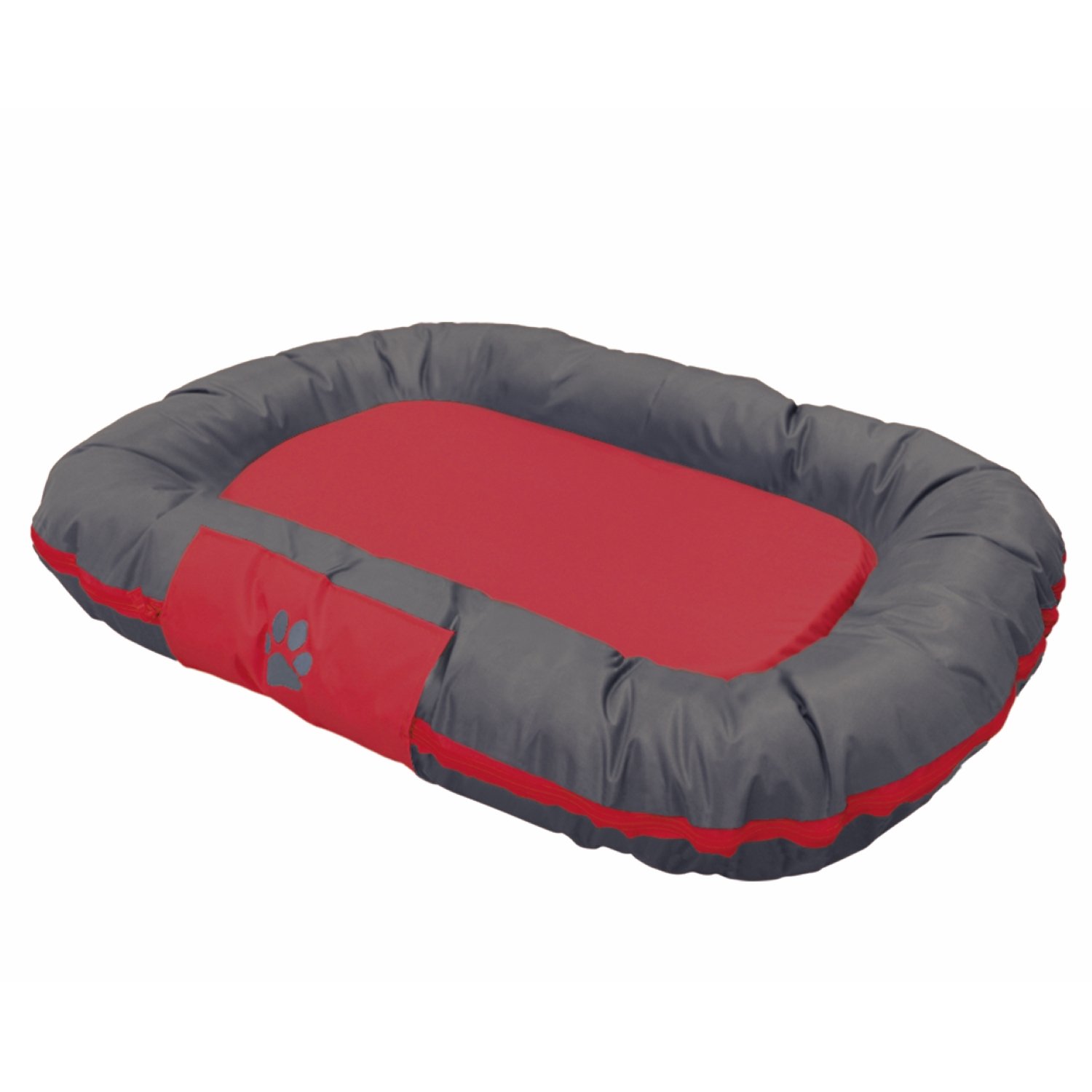 Лежак для животных Nobby Reno большой Серый-Красный 113х83х12 см - фото 1