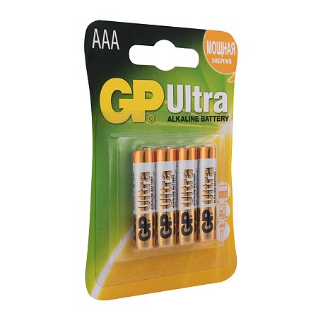 Батарейки GP Ultra AAA 4шт GP 24AU-U4 Ultra 40/320 - фото 3