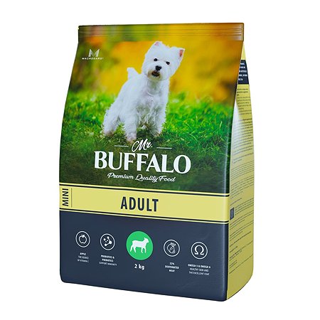 Корм для взрослых собак Mr.Buffalo Adult Mini миниатюрных пород с ягненком сухой 2кг
