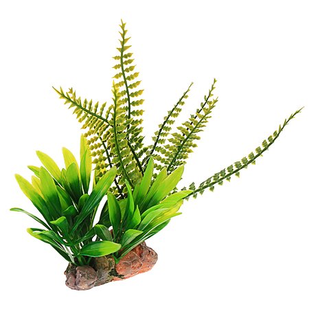 Растение для аквариума Пижон Аква на подставке под камень 17 х 14 х 16 см