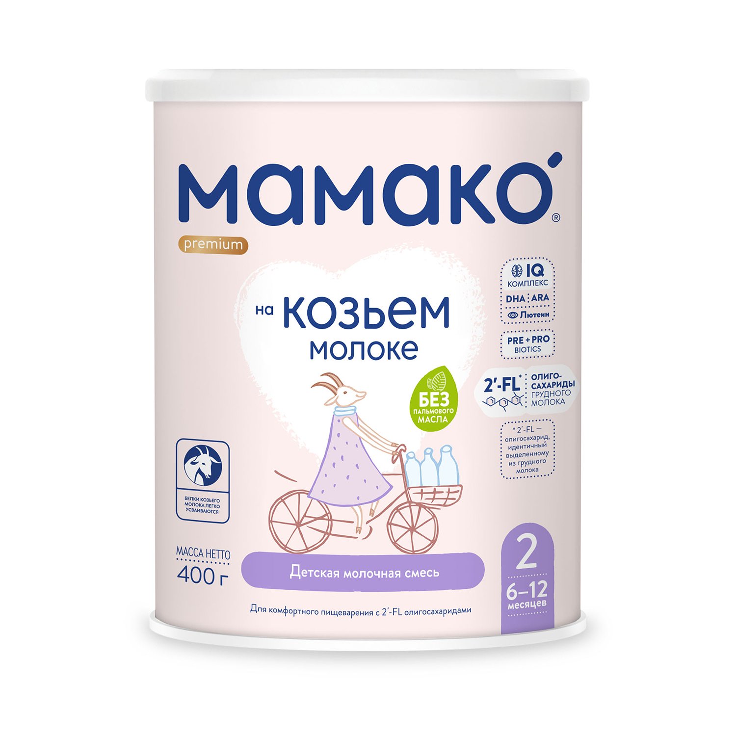 Смесь Мамако 2 Premium на козьем молоке 400г с 6месяцев - фото 1