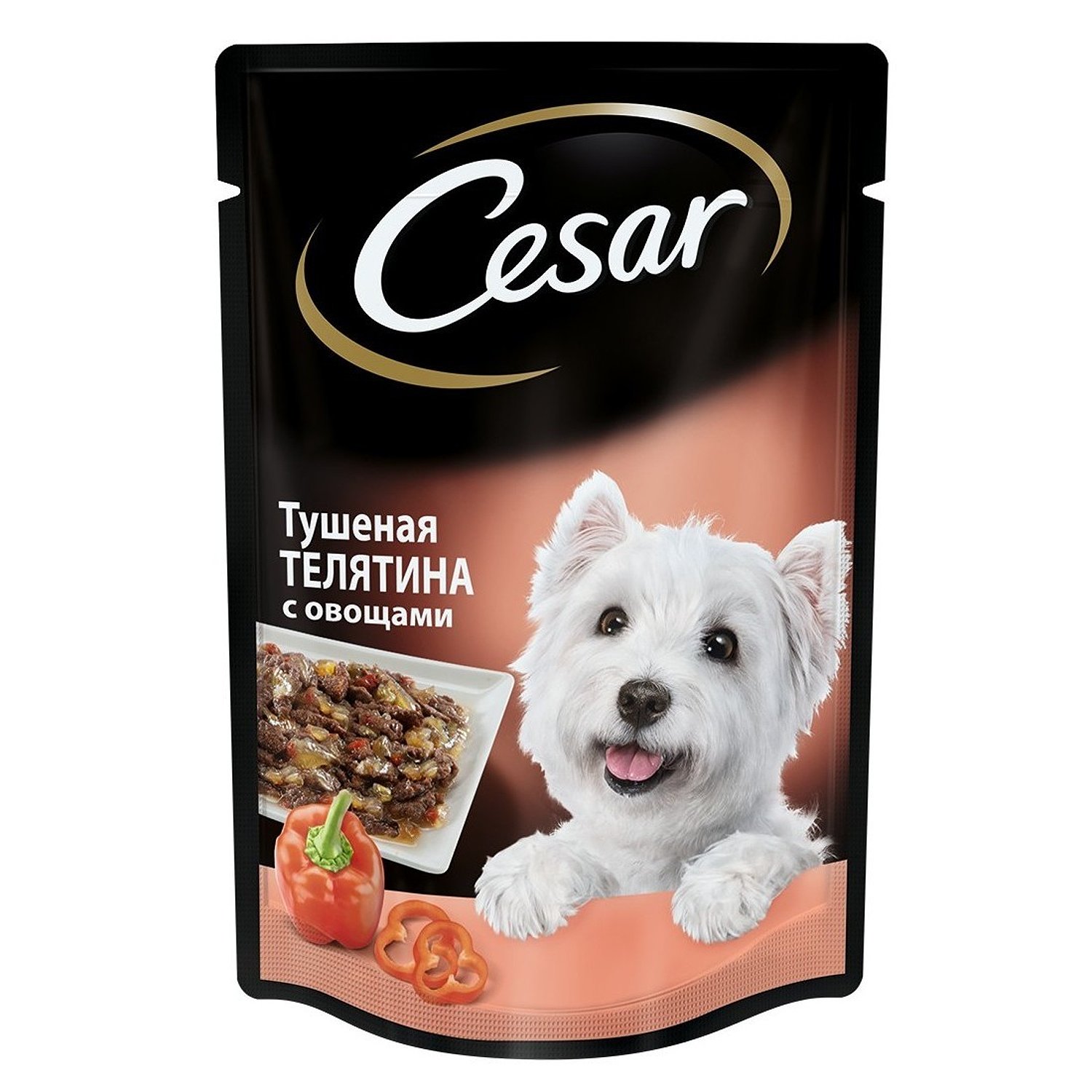 Корм для собак Cesar 100г тушеная телятина с овощами - фото 1