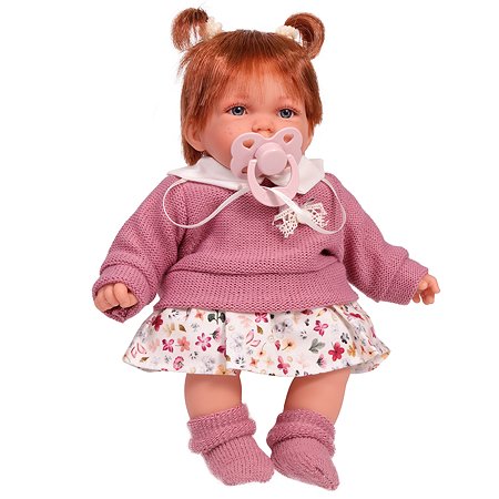 Кукла озвученная Antonio Juan Эмма в розовом 27 см мягконабивная - фото 2