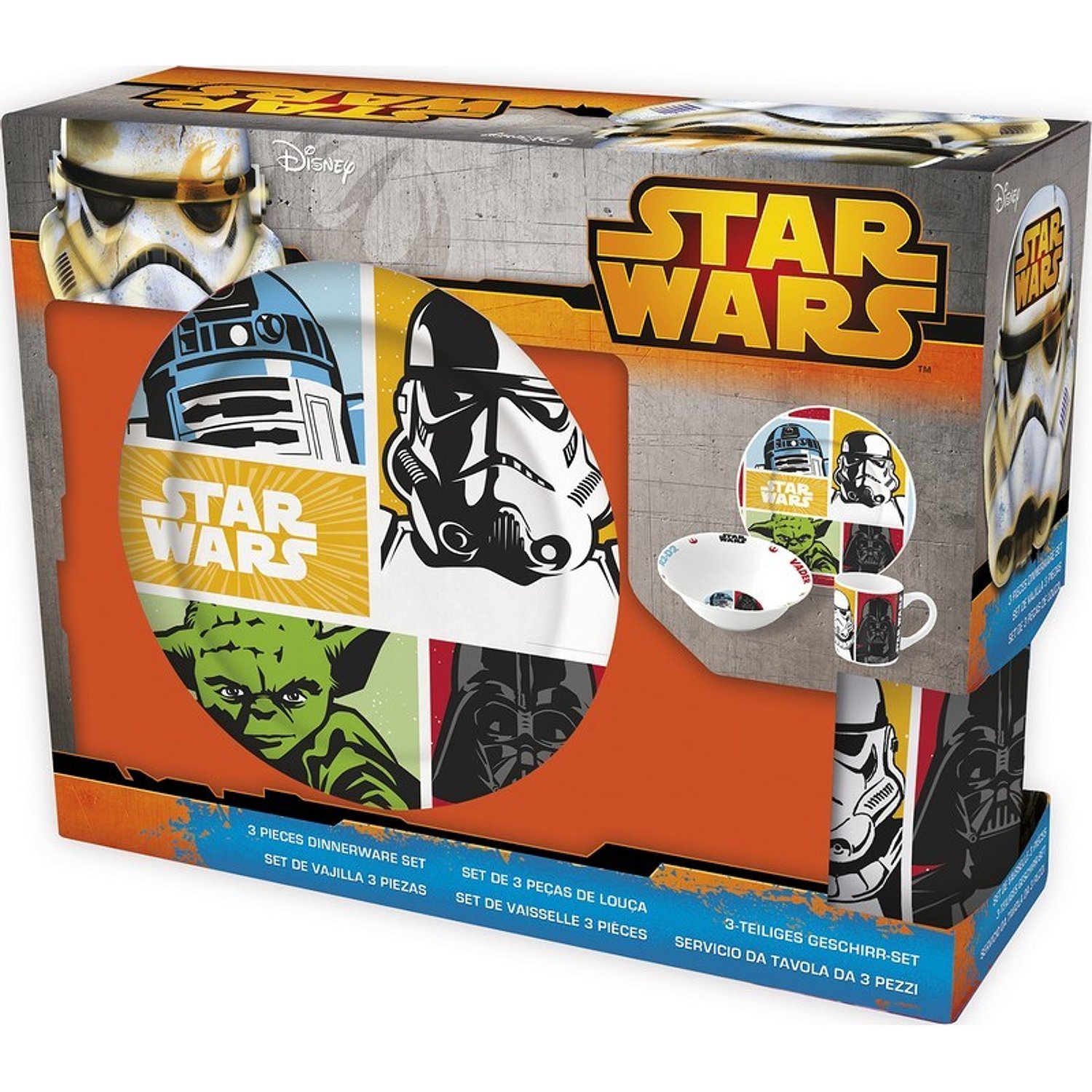 Набор керамической посуды STOR в подарочной упаковке Snack Set Star Wars (3 шт.) - фото 2