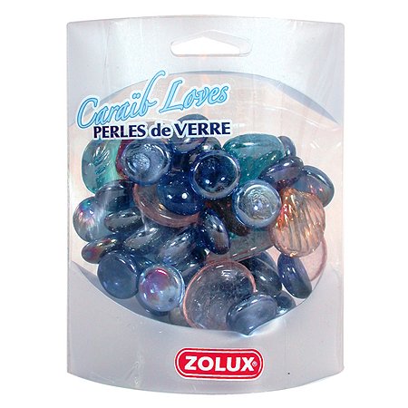 Декорация для аквариумов Zolux стеклянная Карибская любовь Фиолетовый микс 430г