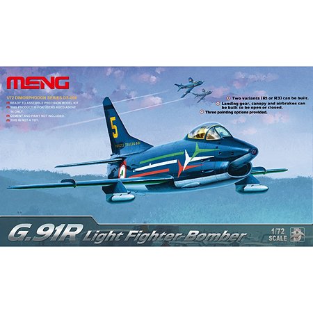 Сборная модель MENG DS-004 самолёт G.91R Light Fighter-Bomber 1/72