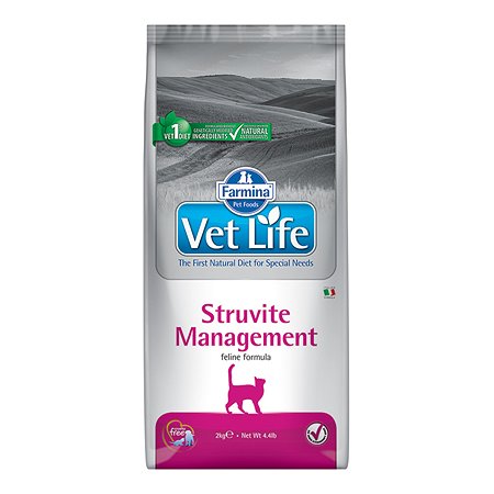 Корм сухой для кошек Farmina VetLife 2кг при мочекаменной болезни - фото 1