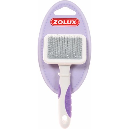 Пуходерка для кошек Zolux пластиковая малая Бело-фиолетовая