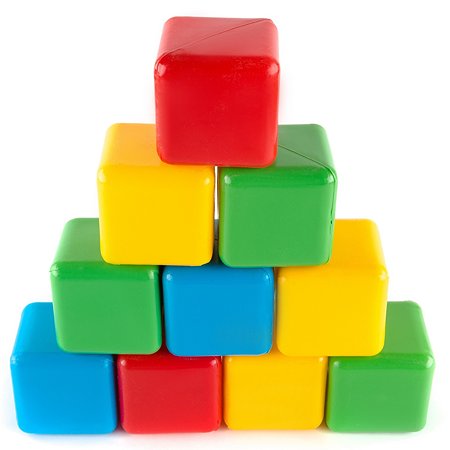 Кубики Пластмастер цветные 10шт 14001 - фото 2