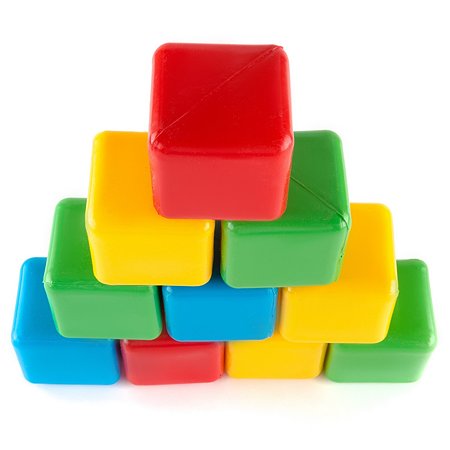 Кубики Пластмастер цветные 10шт 14001 - фото 4