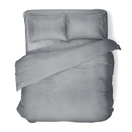 Комплект постельного белья Absolut Семейный Silver наволочки 70х70 и 50х70см меланж