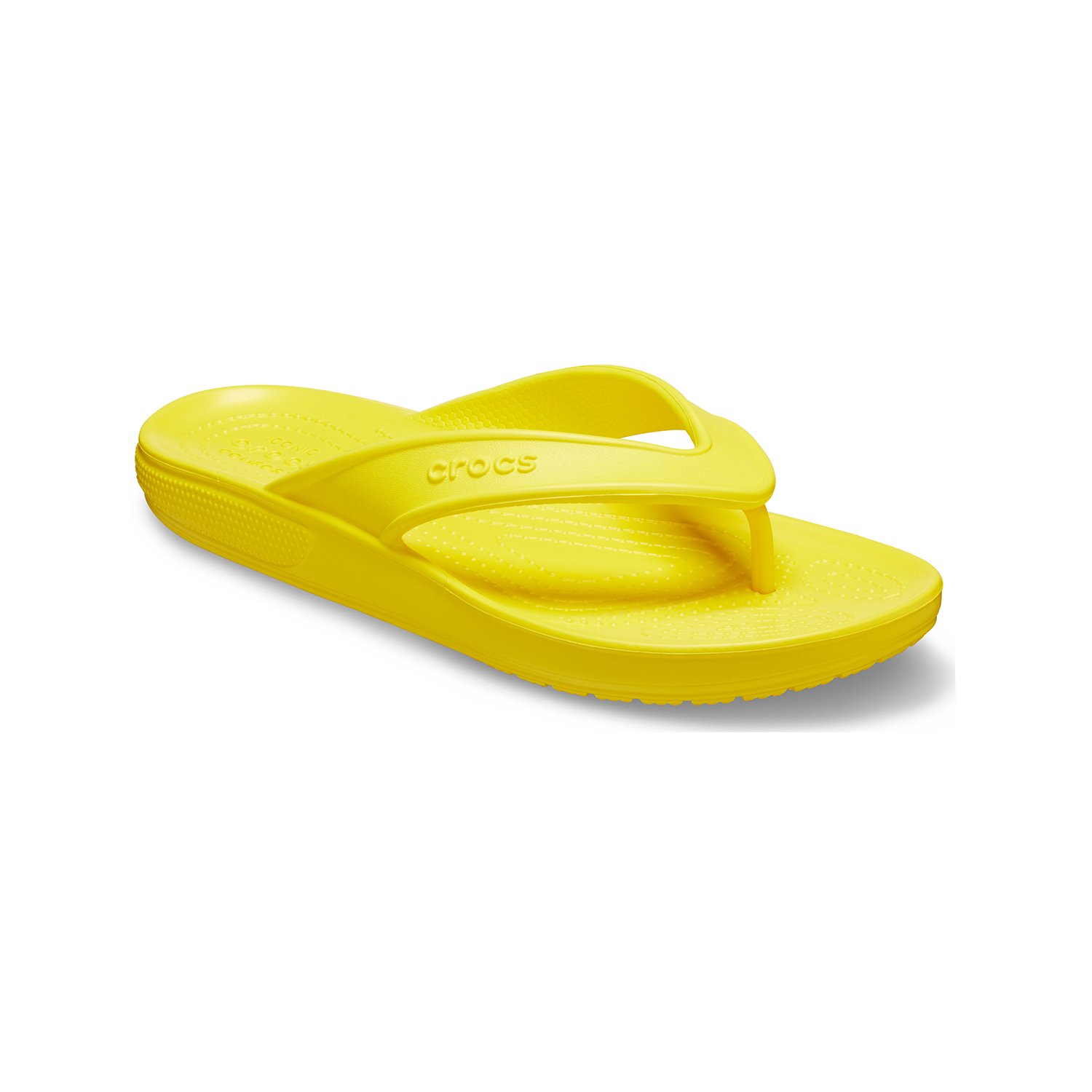 Yellow Croc Flip Flops