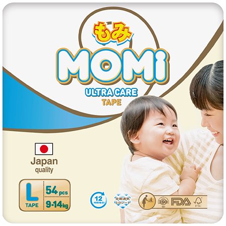 Подгузники Momi Ultra Care L 9-14кг 54шт