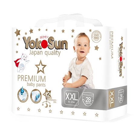 Подгузники-трусики YokoSun Premium XXL 15-23кг 28шт - фото 2