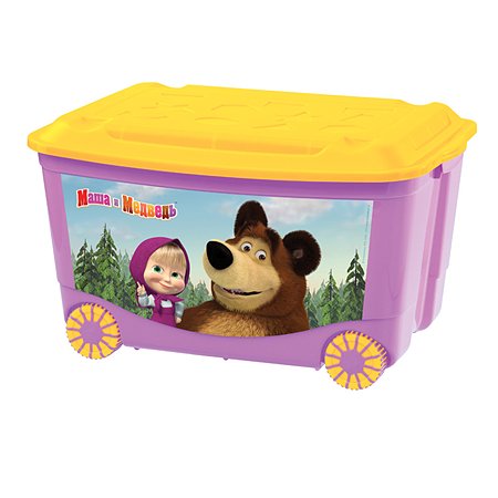 Ящик для игрушек Маша и Медведь Маша и Медведь на колесах в ассортименте