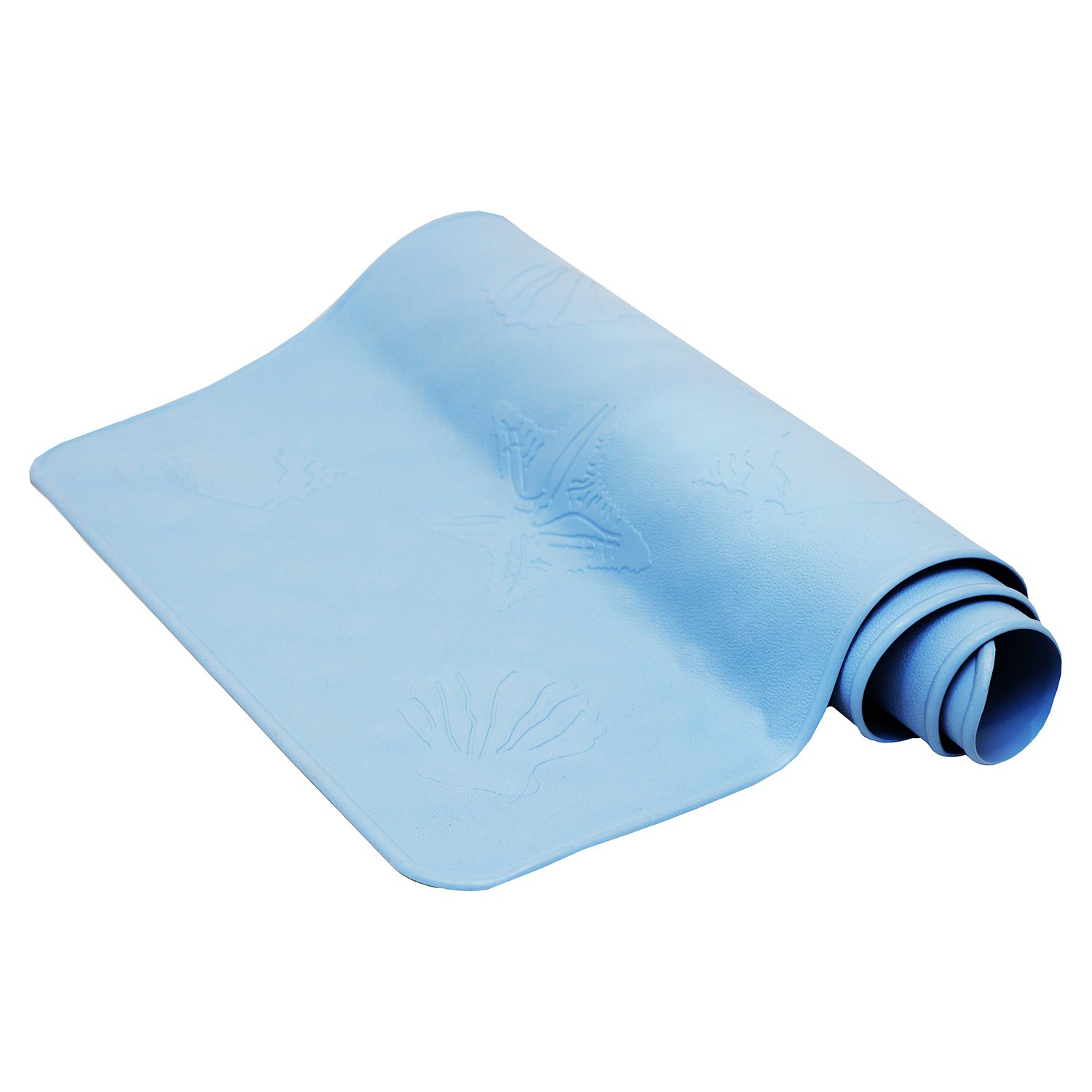 Антискользящий резиновый коврик ROXY-KIDS для ванны 34х74 см Голубой - фото 1