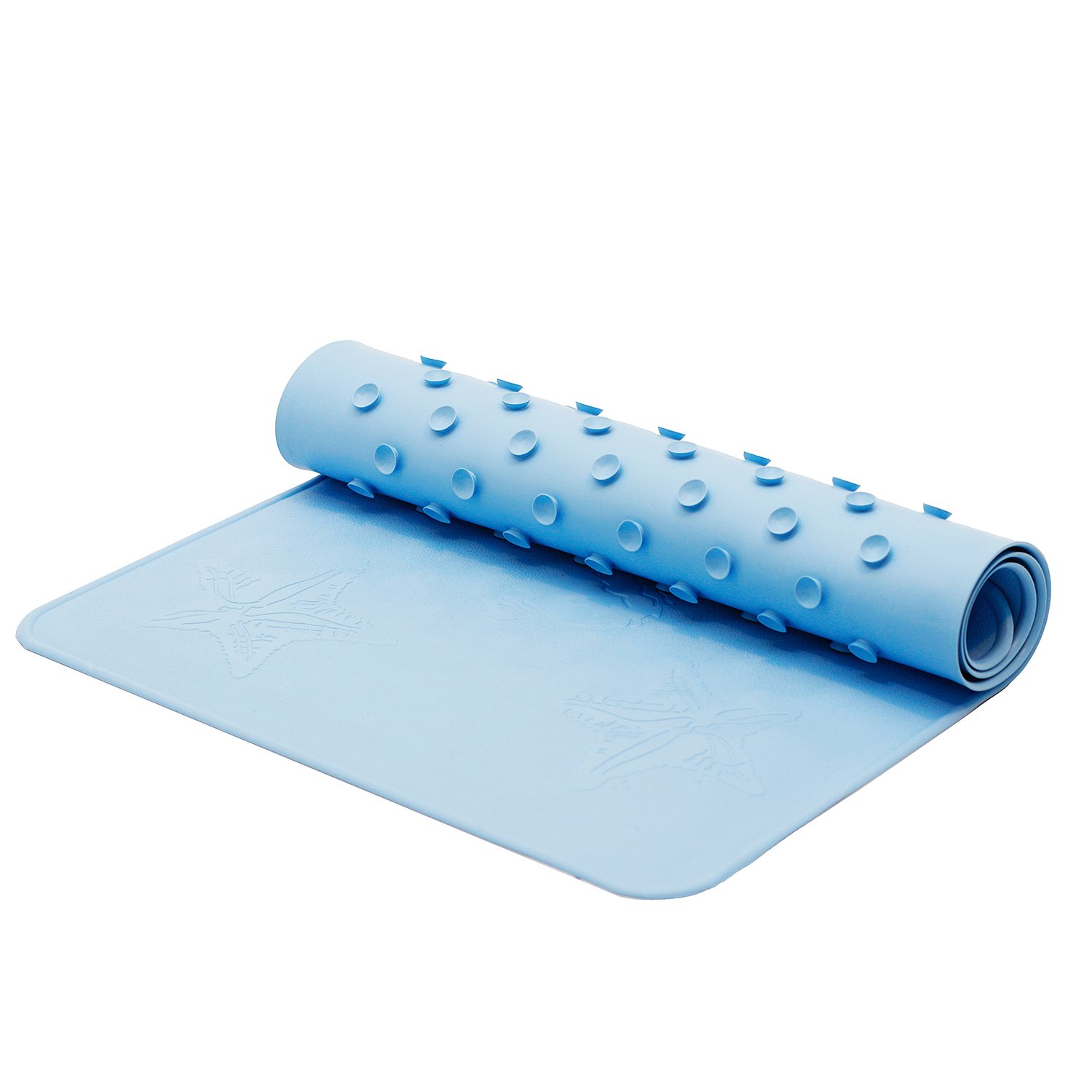 Антискользящий резиновый коврик ROXY-KIDS для ванны 34х74 см Голубой - фото 2