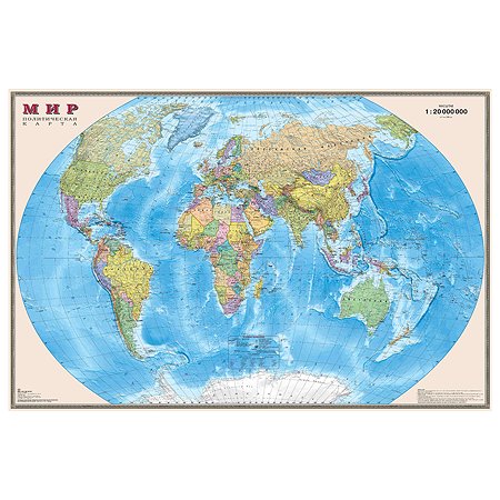 Карта мира политическая Ди Эм Би 1:20млн ОСН1234470