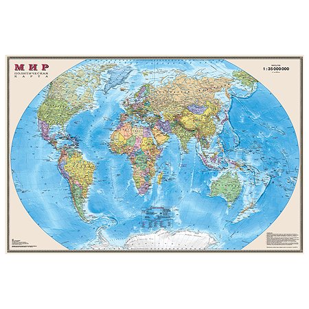Карта мира политическая Ди Эм Би 1:35млн ОСН1234476