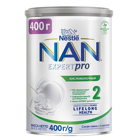 Смесь NAN 2 кисломолочный 400г с 6мес - фото 1