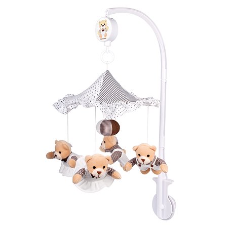 Карусель музыкальная Canpol Babies Медвежата под зонтиком(плюш) - фото 1