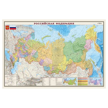 Карта РФ политико-административная Ди Эм Би 1:7млн ОСН1234510