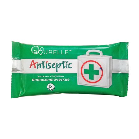 Салфетки влажные AQUAELLE Antiseptic антисептические 15шт AQ01095293