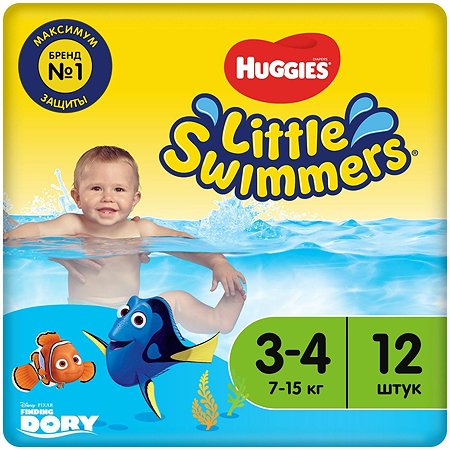 Подгузники-трусики для плавания Huggies Little Swimmers 3-4 7-15кг 12шт