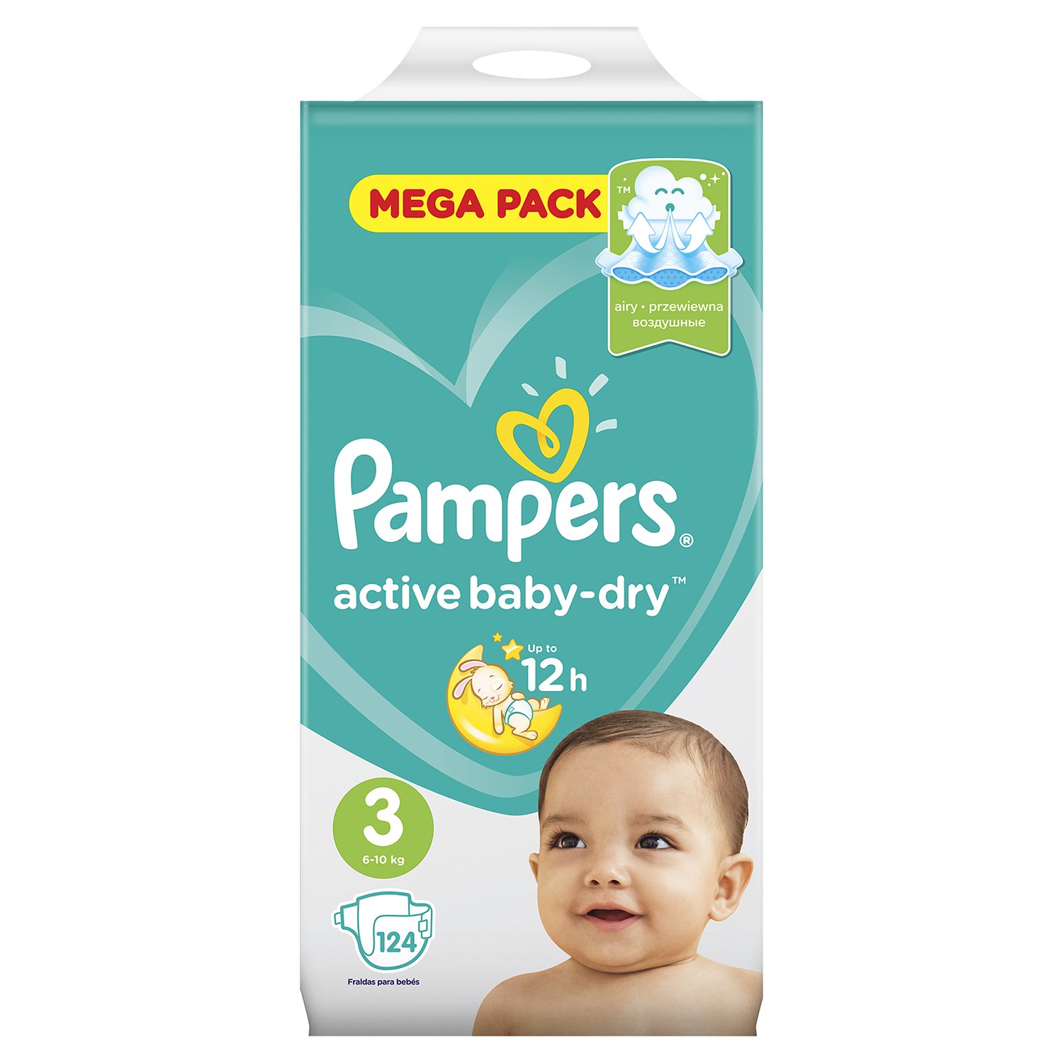 Подгузники Pampers Active Baby-Dry 3 6-10кг 124шт - фото 2