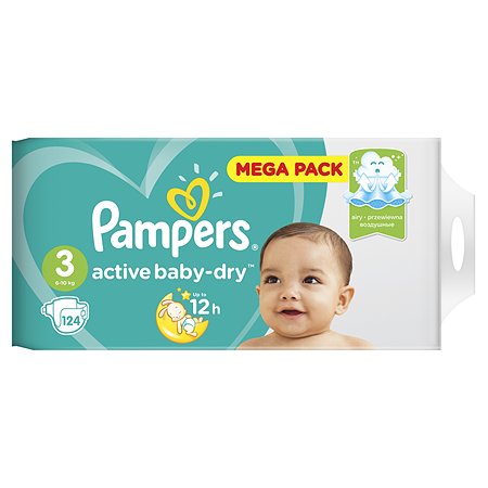 Подгузники Pampers Active Baby-Dry 3 6-10кг 124шт - фото 4